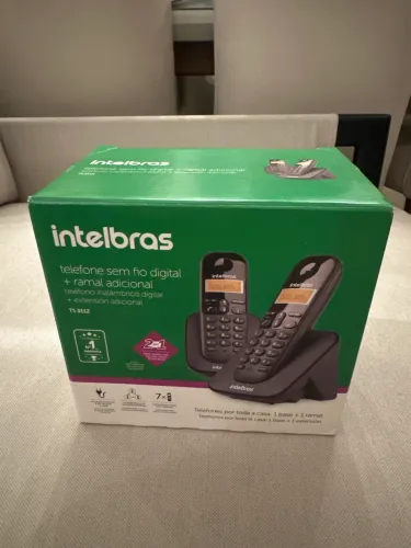Telefone intelbras sem fio + ramal - 2 em 1