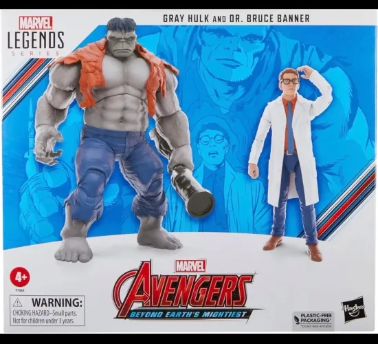 Marvel Legends Hulk Cinza e Dr. Bruce Banner Avengers hasbro