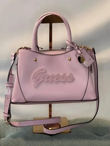 Kit Bolsa Guess Original Rosa + Carteira Feminina Luxo Importada
