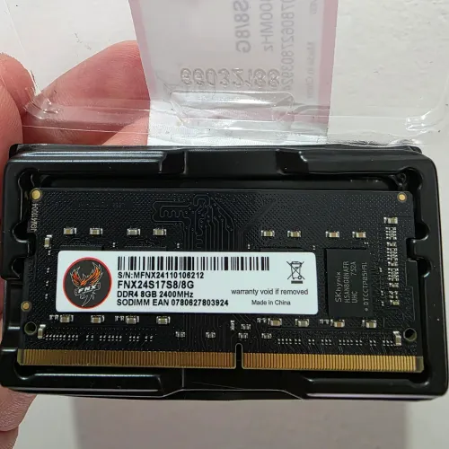Memória RAM DDR4 8gb 2400mhz p/ Notebook Gamer *Nova - Acer Aspire Nitro 5 Lenovo Ideapad