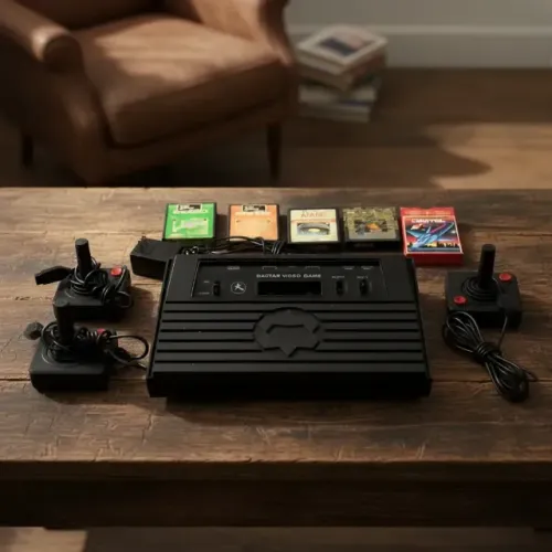 Console Dactar Retrô Completo Com Jogos Raros - Atari Piratinha (Usado)
