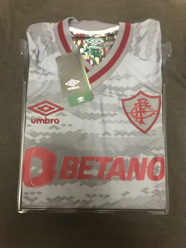 Camisa Fluminense Umbro 2021 cinza original nova com etiquetas e patrocínio 