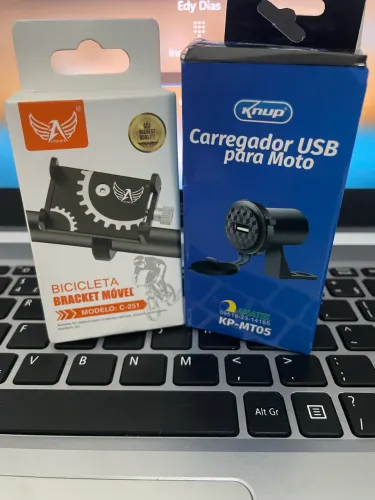 KIT MOTO BOY SUPORTE + CARREGADOR PARA MOTO