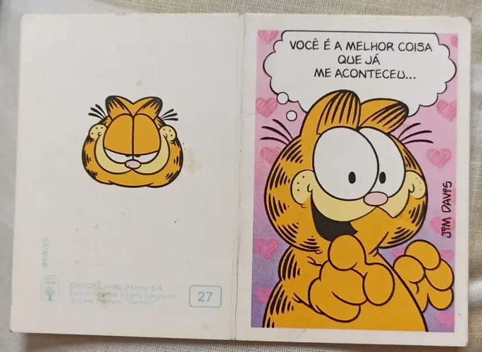 Mini cartão do algum do Garfield dos anos 90