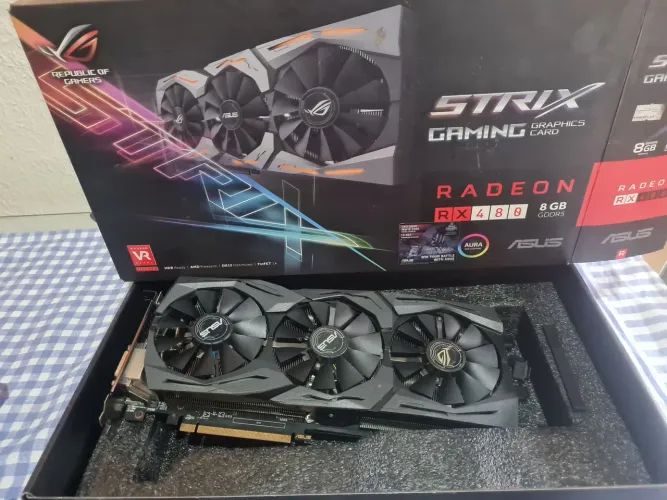 Placa de Vídeo Rx480 8GB Asus Strix