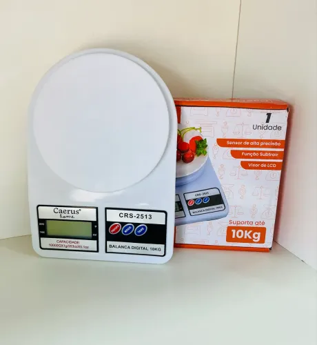 Balança para Cozinha Função Tara 10kg para Pesar Alimentos