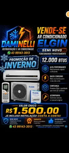 Ar condicionado ELGIN 12 mil BTUs 