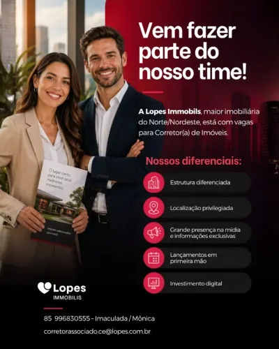 OPORTUNIDADE PARA CORRETOR(A) DE IMÓVEIS