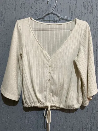 Blusa Bata com Manga 3/4