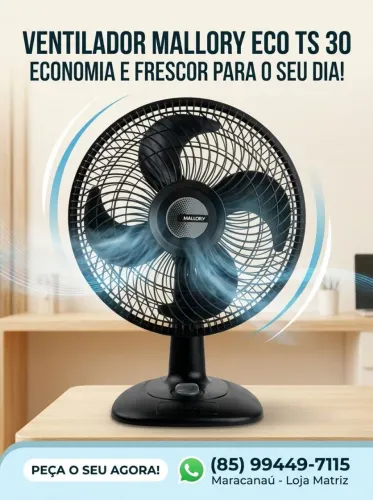 Ventilador Mallory 30 cm  4 pás