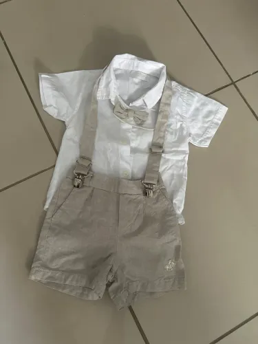 Conjunto com suspensório Polo Baby M