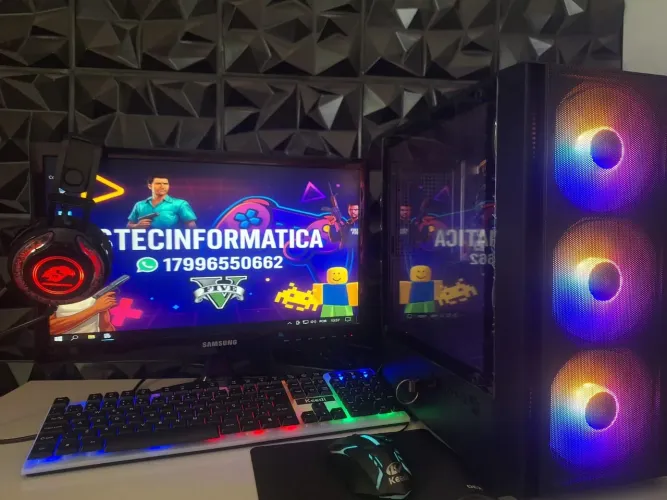 PC GAMER COMPLETO PROCESSADOR INTEL CORE I5/8gigas de ram já com Minecraft e Roblox entre