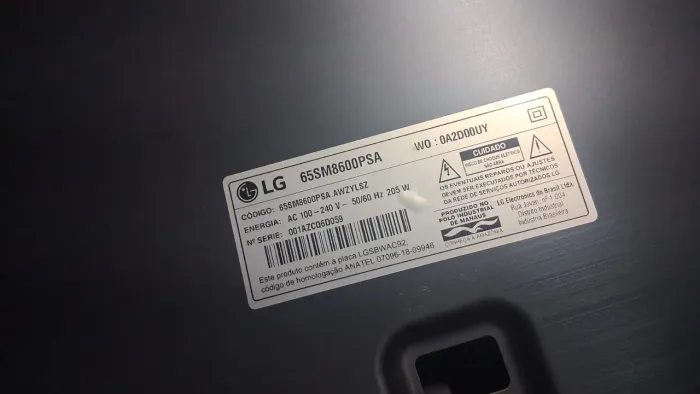 Smart TV LG Nanoceel 65 polegadas