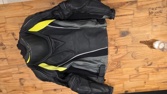 Jaqueta Dainese em couro com proteções em Titânio 
