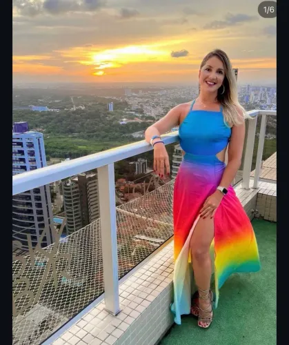 Vestido longo colorido. Usado apenas 1x!