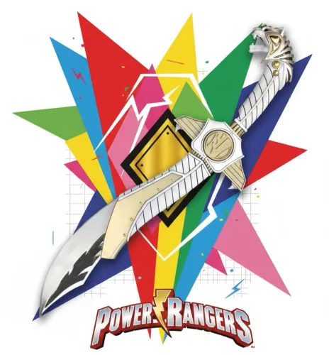 Power Ranger Branco - Sabre Branco 3d Saba + Morfador + Suporte