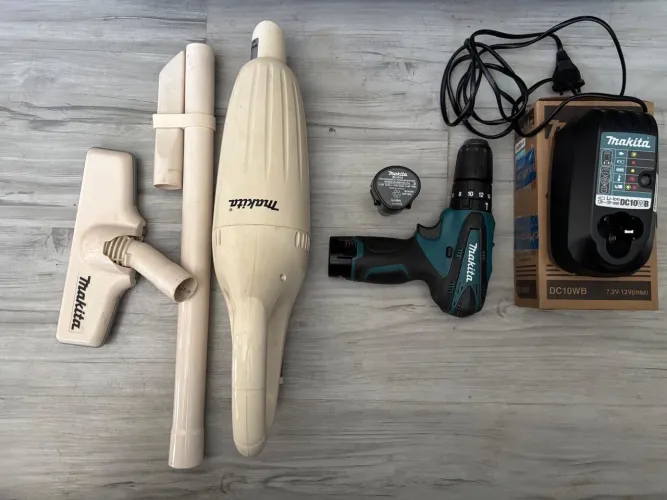 Parafusadeira + aspirador Makita