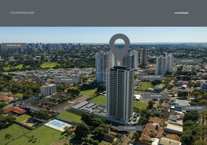 Apartamento à venda Edifício Cosmopolitan, 12 andar, área de lazer completa.