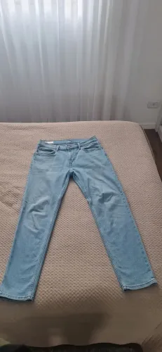 Calça Jeans Azul Zara Reta 42