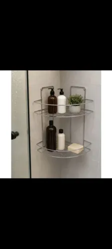 Porta Shampoo Cantoneira Duplo Cromado