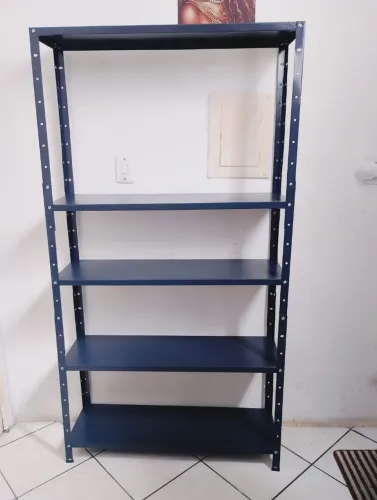 Estante de Aço Industrial 5 Prateleiras 198x90cm Multiuso Suporta Até 150kg