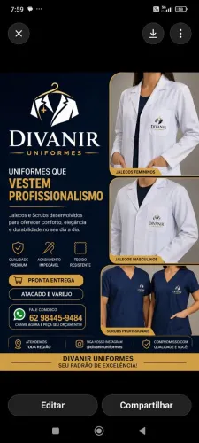 Fabricamos uniformes  , de Brim jalecos e scrub 