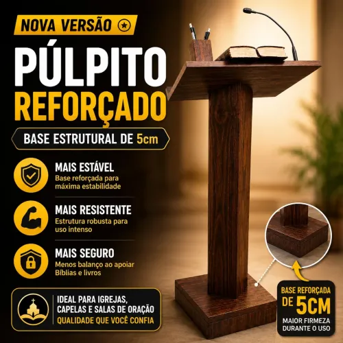 Pulpito igreja madeira