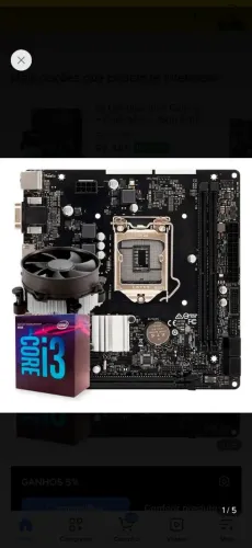 Vende-se kit H310+ processador core i3 9100