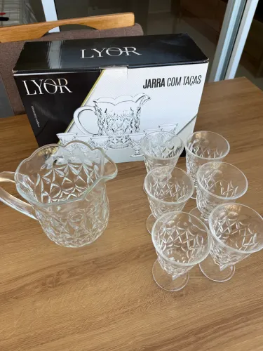 Conjunto jarra e 6 taças Lyor