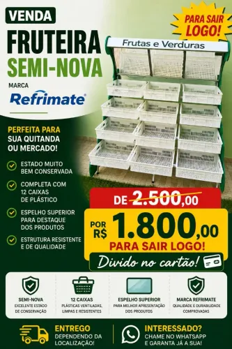 FRUTEIRA EXPOSITORA SEMI-NOVA 