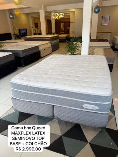 Cama Box Queen MAXFLEX SEMINOVO - ENTREGAMOS