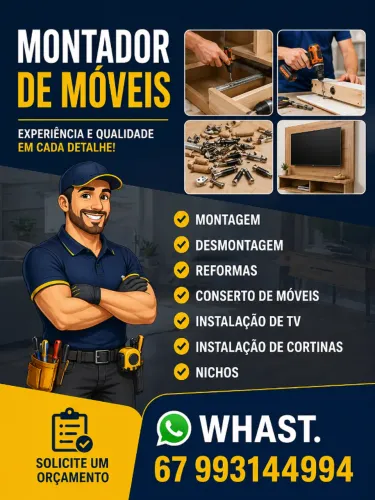 Desmontagem e montagem de móveis em gerais.