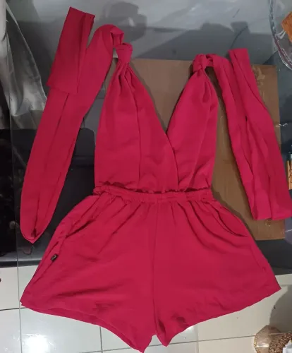 Macacão Feminino Rosa
