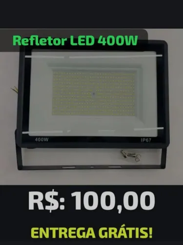 Refletor de LED 400W Externo 110/220V Bivolt