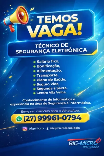 TECNICO EM SEGURANÇA ELETRONICA