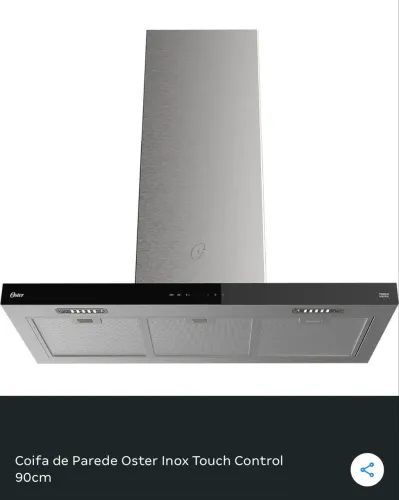 Coifa de Parede Oster Inox touch 90 cm