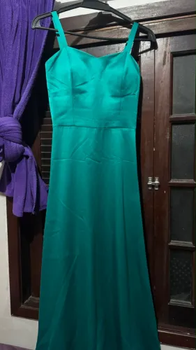 Vestido Longo Verde Esmeralda