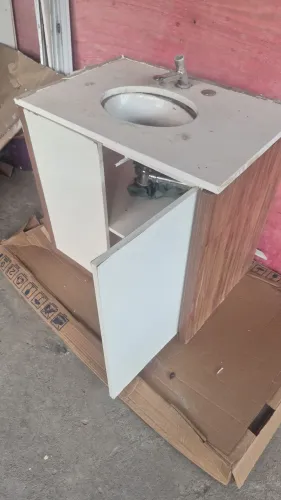 Pia de banheiro+ Gabinete+torneira temporizada