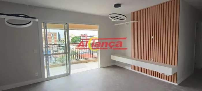 Apartamento com 94m² à locação, 3 quartos, 2 vagas, no Centro de Guarulhos/SP