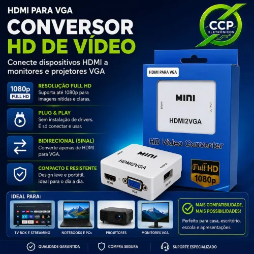 Conversor de VGA x HDMI