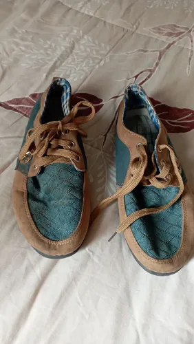 Sapato masculino em camurça bicolor n 38
