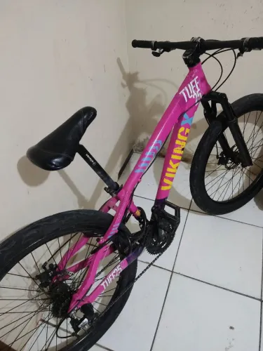 Venda - se bicicleta marca vikingx tuff25 rosa 