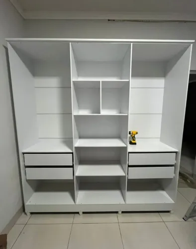 Guarda roupa 100% MDF Nina - Branco