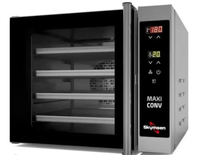 Forno elétrico 220v ideal para assados, pães e preparos profissionais; painel digital.