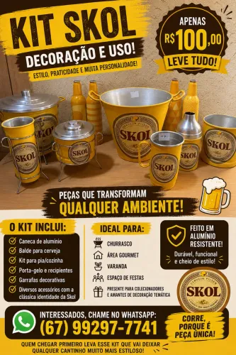 Kit decoração Skol 