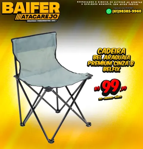 Cadeira Bel Araguaia Premium Cinza B Belfix