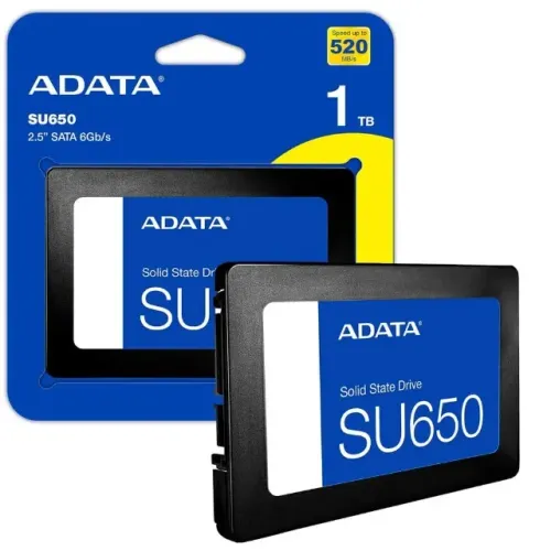 SSD 1TB Adata SU650, Sata 3, 2.5", L520MB/s e G450MB/s - ASU650SS-1TT-R