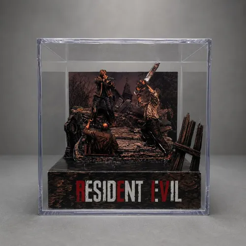 Diorama Resident evil 4 pixel art