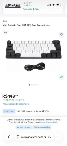 Teclado excelente condição 100$ no pix