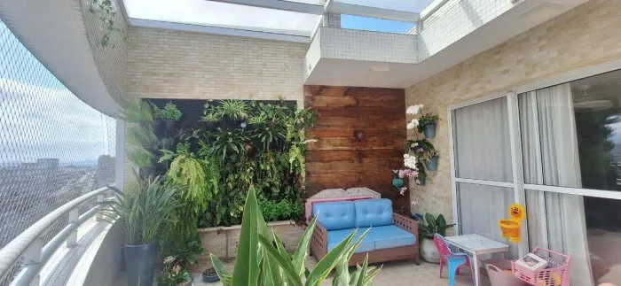Cobertura à Venda em Santos-SP, Bairro Pompéia: 3 Quartos, 3 Suítes, 1 Sala, 3 Banheiros, 